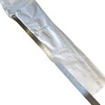 ZARA  Slim Flare Distressed Knee Jeans in White Photo 9