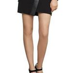 BCBGMAXAZRIA BCBG BLACK SKIRT WITH LEATHER DETAIL NEVER WORN Photo 5