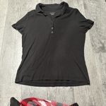 Charter Club Charters Club Black Womens Polo Short Collared large basic short sleeve Photo 1