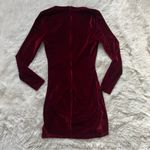 Parisian Deep Red Velvet Wrap Mini Dress Size 10 Photo 6