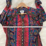 Lady Carol Petites Vintage Paisley Shoulder Pad Skirt Suit Set 14 Red Photo 6