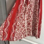 Max Studio  Handkerchief Halter Dress Orange Aztec Swing Fall Cowgirl Resortwear Photo 3