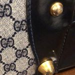 Gucci SUPREME Sherry Line Soft Sided Coated Canvas Navy GG Web Monogram Suitcase Photo 6