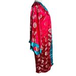 Vintage 90s Storybook Heirlooms Kimono Small Red Satin Dragon Long Sleeves Photo 6
