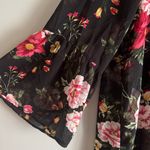 Torrid  Black Floral Chiffon Open Front Lightweight Kimono Plus Size 1/2 Photo 5