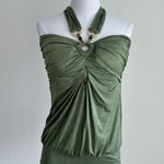 XOXO Y2K Halter Top Women Large Green Vintage Clubwear Glam Festival Indie Boho Photo 6