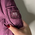 Add Luxury Burgundy Real Down Pillow Neck Puffer Jacket Purple Size 2 Photo 5