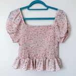 Active USA Pink Floral Cropped Baby Tee Size Large Photo 6