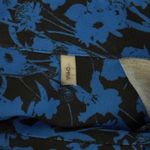 Tahari Dress Dark Floral Print Shirt Dress Small Belt Blue Black Career Casual Photo 8