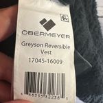Obermeyer Womens size Medium Greyson Reversible Sherpa Vest Gray Black Photo 13