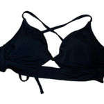 Shade & Shore  Twist Cutout Black Triangle Bikini Top Size 34B Photo 0