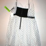 Sam Edelman New Womens Dress White Tank Black 6 Sleeveless Faux Leather Straps Photo 4