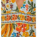Farm Rio Blue Spring Bananas Midi Dress Size Large Tropical Vacation Casual Photo 11