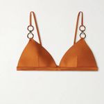 Zimmermann  Violet Triangle Bikini Top Caramel Brown Sz Photo 1