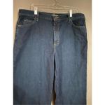 Lee  Dark Wash Relaxed Straight Leg Pants Size 16 Long Photo 3