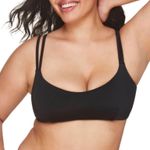 ANDIE The Rockaway Swim Top Women Sz M Black Pull On Feminine Retro Grunge NWT Photo 0