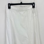 Madewell Fluted Midi Skirt Tile White Rigid Denim High Rise Minimalist US 25 NWT Photo 13