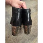 Frye  Nora Omaha Western Ankle Boot 6.5B Tribal Design Black Leather Metal Heeled Photo 5