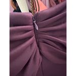 Alex Evenings  Square Neck Cold Shoulder Cap Sleeve Side Brooch GownIn Wine Photo 6