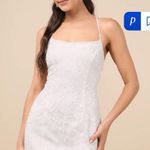 Lulus Lively Sweetheart White Embroidered Lace-Up Mini Dress Photo 1