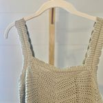 A New Day Crochet Chevron Tank Dress Light Green Size S Square Neck Sleeveless Photo 1