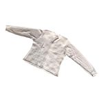 Kathie Lee NEW Floral Embroidered SWEATER Button Up Cardigan Taupe Tan Women XL Photo 2