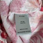 John Mark Ikat Linen Blend Button Down Shirt Size PXL Boho Artsy Resort Colorful White Photo 5