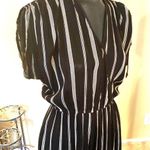 Band of Gypsies Black and White Stripe Jumpsuit Photo 1