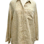 Gap 100% Linen Animal Cheetah Print Button Front Shirt Top Breathable size Large Photo 0