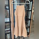 ZARA muslin mini dress crinkle halter tiered open back square neck adjustable Photo 8