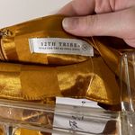 12th Tribe Women’s Gold Checkered Mini Skirt Photo 3