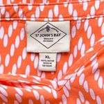 st. john's bay Orange & White Sleeveless Summer Tunic Blouse ~ Women's Size XL Photo 3