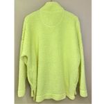 Aerie  Neon Yellow Sherpa Snap Button Pullover Sweatshirt Photo 5