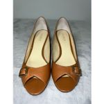 Ralph Lauren Women’s  Caramel Tan Open Toe Heels 10B Photo 3