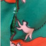 Strapless Mini Dress Cutout Green Orange Palm Novelty‎ Print Party XS Size 4 Photo 2