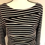 Verve Ami || Black and white striped layered look long sleeve top Photo 1