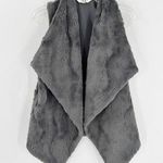 JACK  BB Dakota Grey Faux Fur Open Front Vest Photo 0