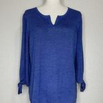 Talbots 100% Linen Split Crewneck Sleeves Tie Sweater Photo 1