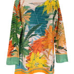 Soft Surroundings  Reagan Tropical Stripe Tunic Top Women's Large Resortwear Photo 0