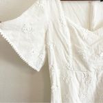 Lulu's Mallorca White Floral Embroidered Lace Sweetheart Neckline Dress XL Photo 8