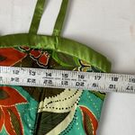 Robbie Bee size medium vintage Vibrant Floral Dress fit flare green pin up Photo 2