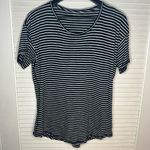 Madewell 🖤 Black and White Striped Fitted Short Sleeve T-Shirt Photo 2