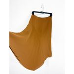 Vince  Panel Midi Skirt Size 2 Asymmetrical Hemline Tan High Rise Classic Office Photo 9