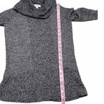 Calvin Klein ‎ Cowl Neck Knit Sweater Pullover Rib Front Contrast Design Gray XS Photo 6