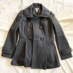 Worthington Ruffle hem wool coat gray SZS BUST 38 Photo 0