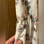 Elliatt White, black, & Pink Floral Ruffle Midi Dress Photo 5