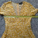 Lulus yellow & white floral short-sleeve mini dress size M Photo 11