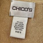 Chico's Chico’s Women’s Sleeveless Mock Neck Mustard Knit Silk Blend Tank Top 2 #1070 Photo 9