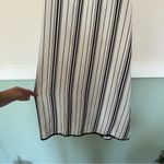 Storia  sleeveless side tie high low maxi dress white black stripes size small Photo 7