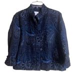 Chico's  Jacquard Floral Paisley Blazer Size 8 Photo 0